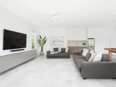 Contemporary Living Room Floor